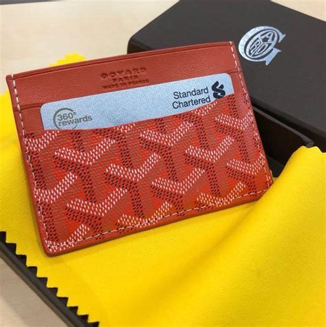 orange goyard card holder|goyard card holder men's.